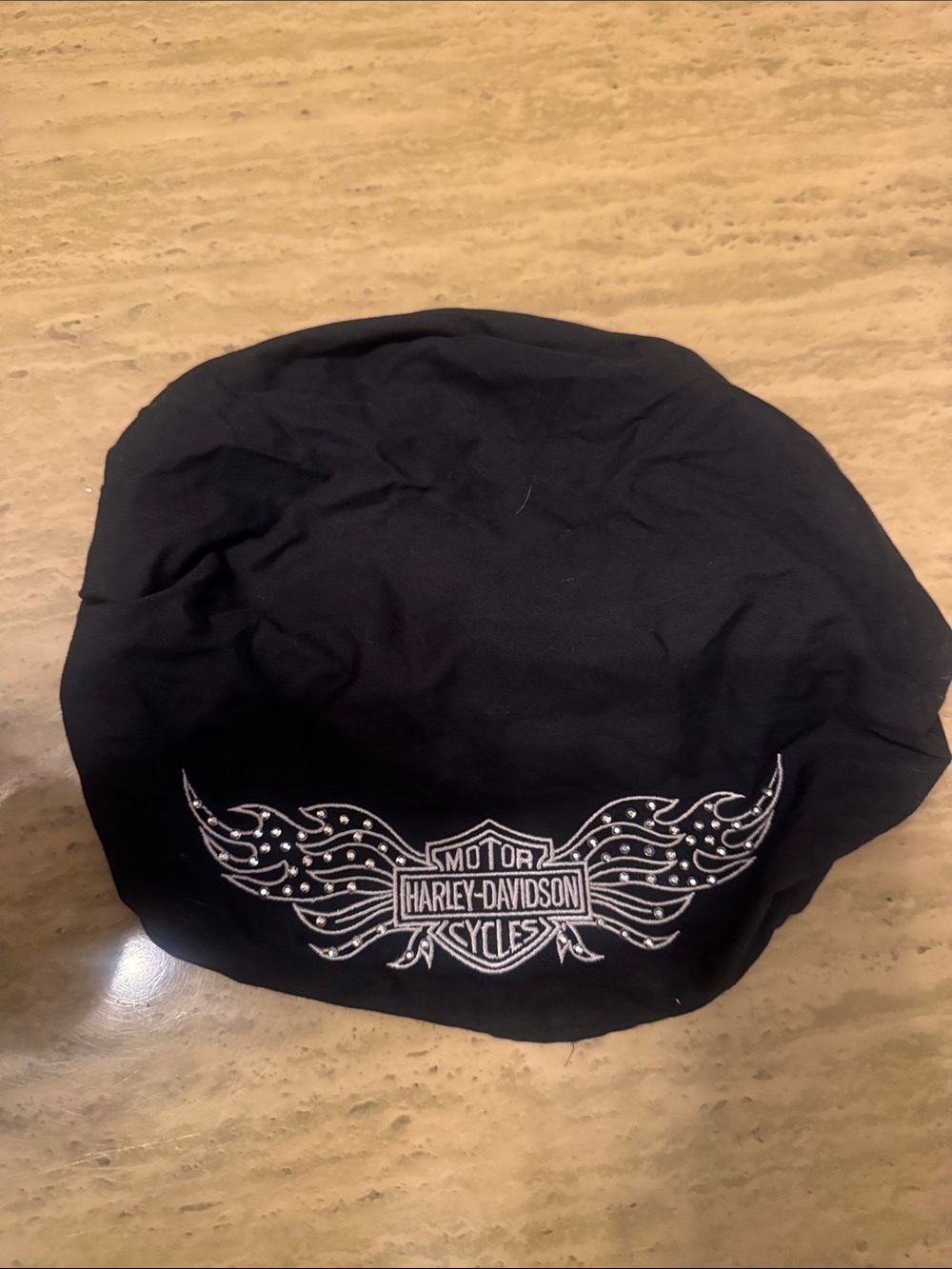 Harley-Davidson Black Accent Cover with White Embroidered Wing Logo